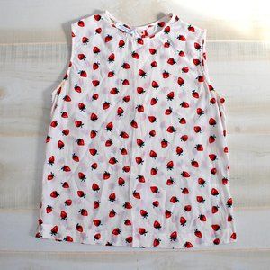 EQUIPMENT Lyle Strawberry Silk Sleeveless Top XS